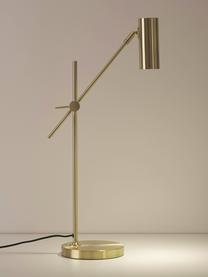 Lampada da scrivania Cassandra, Paralume: metallo ottonato, Base della lampada: metallo ottonato, Dorato lucido, Prof. 47 x Alt. 55 cm
