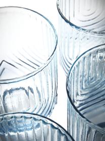 Wassergläser Imani mit Farbverlauf in Blau/Transparent, 4 Stück, Glas, Blau, Transparent, Ø 9 x H 10 cm, 400 ml