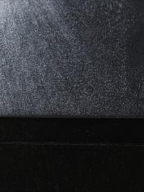 Nachttisch Vienna mit Schubladen, Korpus: Massives Mangoholz, lacki, Füße: Metall, pulverbeschichtet, Mangoholz, Schwarz, B 45 x H 55 cm