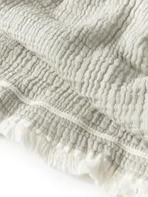 Copriletto in cotone con frange Kailani, 100% cotone organico certificato BCI
Densità del filo 225 TC, qualità comfort

La biancheria da letto in cotone è piacevolmente morbida sulla pelle, assorbe bene l'umidità ed è adatta per chi soffre di allergie, Verde salvia, Larg. 180 x Lung. 250 cm