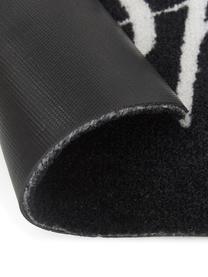 Waschbare Polyamid-Fußmatte Hereinspaziert, Unterseite: Gummi, Schwarz, Weiß, B 45 x L 75 cm