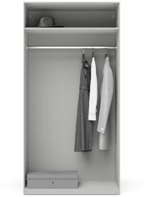 Armario modular Charlotte, 2 puertas (100 cm), diferentes variantes, Estructura: aglomerado con certificad, Gris, Interior Basic (Al 200 cm)