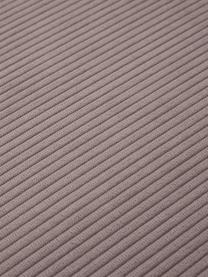 Sofá rinconera modular de pana Lennon, Tapizado: pana (92% poliéster, 8% p, Estructura: madera de pino maciza, ma, Patas: plástico, Pana marrón, An 238 x F 180 cm, chaise longue derecha