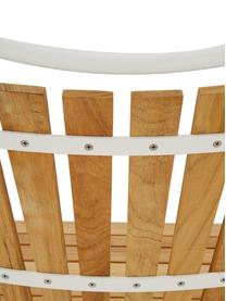 Záhradná drevená stolička s opierkami Hard & Ellen, Biela, tíkové drevo, Š 56 x V 78 cm