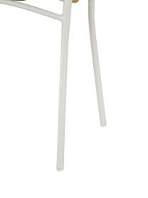 Silla con reposabrazos de madera para exterior Hard & Ellen, Estructura: aluminio con pintura en p, Blanco, teca, An 56 x Al 78 cm