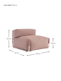 Garten-Loungesessel Square, Bezug: Polyester, Polypropylen, , Gestell: Aluminium, lackiert, Rosa, B 101 x T 101 cm