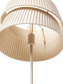 Lampadaire avec abat-jour asymétrique Nyla, Beige, Ø 40 x haut. 160 cm
