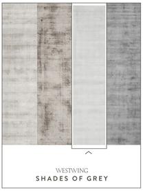 Rond viscose vloerkleed Jane, handgeweven, Onderzijde: 100% katoen Het in dit pr, Zilvergrijs, Ø 250 cm (maat XL)