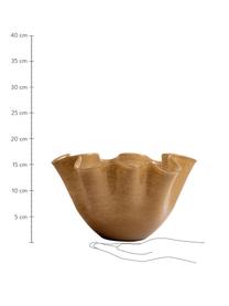 Cuenco artesanal con forma orgánica Cara, Vidrio, Marrón, Ø 29 x Al 16 cm