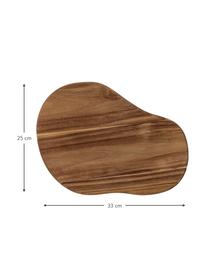 Schneidebrett Savin in organischer Form aus Akazienholz, L 33 cm, Akazienholz, Akazienholz, L 33 x B 25 cm