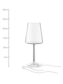 Kristall-Rotweingläser Power in Kegelform, 6 Stück, Kristallglas, Transparent, Ø 9 x H 23 cm, 520 ml