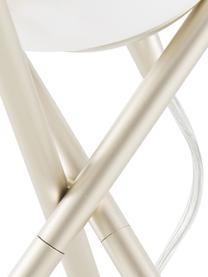Lampa stołowa trójnóg ze szklanym kloszem Erik, Biały, odcienie szampańskiego, Ø 15 x W 33 cm