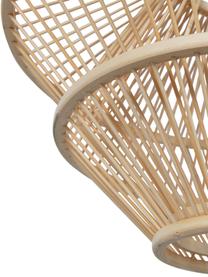 Lámpara de techo de bambú Bamboo, Lámpara: madera clara, Anclaje: metal recubierto, Cable: cubierto en tela, Marrón claro, Ø 46 x Al 31 cm