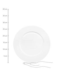 Dinerbord à table van beenderporselein, 6 stuks, Beenderporselein (porselein)
Fine Bone China is een zacht porselein, dat zich vooral onderscheidt door zijn briljante, doorschijnende glans., Wit, Ø 28 cm