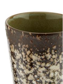 Handgemachte XS Becher 70's, 6er-Set, Steingut, Erdtöne, Ø 8 x H 8 cm, 200 ml