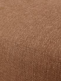 Tabouret de canapé en nougat pieds en métal Fluente, Tissu nougat, larg. 62 x haut. 46 cm