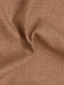 Tabouret de canapé en nougat pieds en métal Fluente, Tissu nougat, larg. 62 x haut. 46 cm