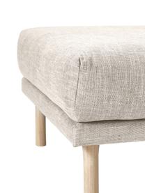 Poggiapiedi divano Adrian, Rivestimento: 47% viscosa, 23% cotone, , Struttura: compensato, Piedini: legno di quercia oliato, Tessuto beige, Larg. 90 x Alt. 45 cm