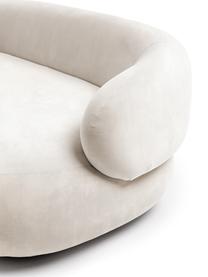 Sofa w kształcie nerki Alba (3-osobowa), Tapicerka: 97% poliester, 3% nylon D, Stelaż: lite drewno świerkowe z c, Nogi: tworzywo sztuczne, Kremowa tkanina, S 235 x G 114 cm, oparcie prawostronne