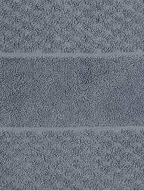 Set 3 asciugamani color grigio scuro con motivo a nido d'ape Katharina, Grigio scuro, Set in varie misure