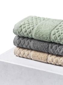 Handtuch-Set Katharina mit Wabenmuster, 3-tlg., Dunkelgrau, Set mit verschiedenen Größen