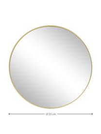Kulaté nástěnné zrcadlo Ida, Zlatá, Ø 55 cm, H 3 cm