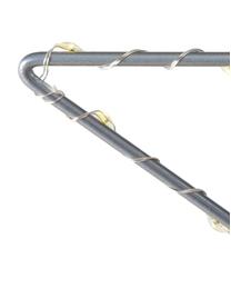 Batteriebetriebenes LED-Deko-Anhänger-Set Elvira, 2-tlg., Metall, beschichtet, Kunststoff, Silberfarben, Set mit verschiedenen Größen