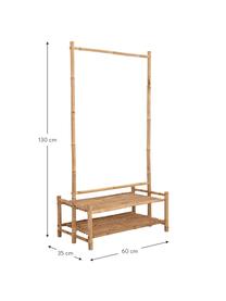 Porte-manteau bambou Christianna, Bambou, Brun clair, larg. 60 x haut. 130 cm
