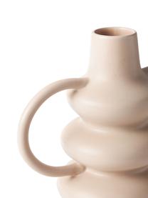 Jarrón en forma orgánica de diseño Luvi, Gres, Beige, Ø 6 x Al 35 cm