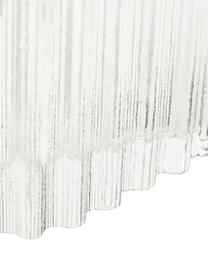 Lámpara de mesa de vidrio Makoto, Pantalla: vidrio opalino, Cable: cubierto en tela, Blanco semitransparente, Ø 28 x Al 30 cm
