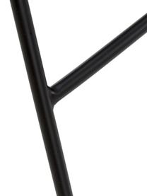 Sedia Providencia, Seduta: treccia di polietilene, Cornice: metallo verniciato a polv, Nero, Larg. 47 x Prof. 63 cm