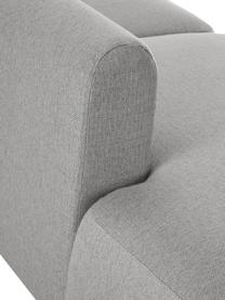 Modulaire chaise longue Sofia in grijs, Bekleding: 100% polypropyleen. Met 2, Frame: massief grenen, spaanplaa, Poten: kunststof., Geweven stof grijs, B 340 x D 95 cm, rugleuning rechts