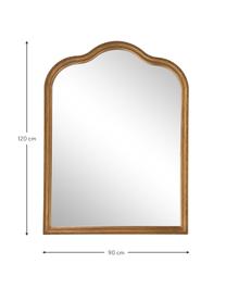 Barock-Wandspiegel Muriel, Rahmen: Massivholz, FSC-zertifizi, Spiegelfläche: Spiegelglas, Rückseite: Metall, Mitteldichte Holz, Goldfarben, B 90 x H 120 cm