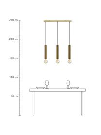 Grande suspension Sencillo, Couleur laitonnée, larg. 75 x haut. 36 cm