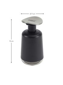 Distributeur de savon Presto, Polypropylène (PP), acier inoxydable, Gris foncé, couleur argentée, Ø 7 x haut. 15 cm