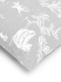 Flanell-Bettwäsche Animal Toile, Webart: Flanell Flanell ist ein k, Grau, 155 x 220 cm + 1 Kissen 80 x 80 cm