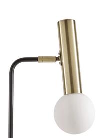 Lampa do czytania ze szklanym kloszem Wilson, Czarny, odcienie mosiądzu, S 28 x W 151 cm