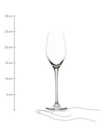 Copas flauta de champán de cristal Exquisit, 6 uds., Cristal, Transparente, Ø 7 x Al 25 cm, 265 ml