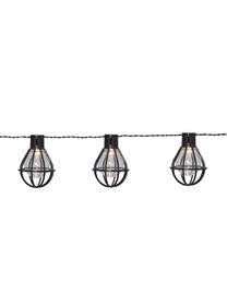Outdoor LED lichtslinger Cage, 280 cm, 8 lampions, Lampions: kunststof, Zwart, transparant, L 280 cm