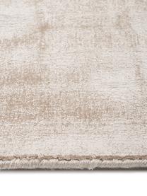 Tapis de couloir en viscose tissé main Jane, Beige, larg. 80 x long. 300 cm