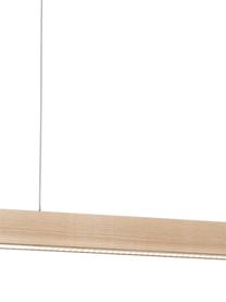 Große LED-Pendelleuchte Timber aus Holz, Lampenschirm: Holz, Baldachin: Holz, Helles Holz, B 94 x T 9 cm