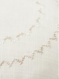 Cojín redondo con flecos Nedda, con relleno, Funda: 100% algodón, Tonos beige, Ø 35 cm