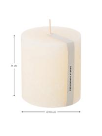 Candela a pilastro Rustic, Paraffina, Bianco, Ø 10 x Alt. 11 cm