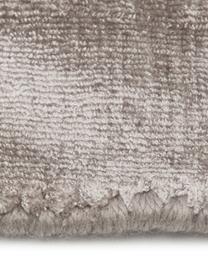 Tappeto rotondo in viscosa color taupe tessuto a mano Jane, Retro: 100% cotone, Taupe, Ø 250 cm (taglia XL)