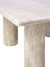 Marmeren salontafel Mabel, Marmer, Wit, gemarmerd, B 80 x D 80 cm