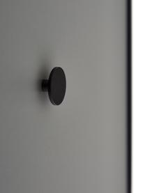 Design Beistelltisch Frame mit Türe in Grau, Korpus: Mitteldichte Holzfaserpla, Gestell und Rahmen: Schwarz Korpus: Dunkelgrau, B 35 x H 63 cm