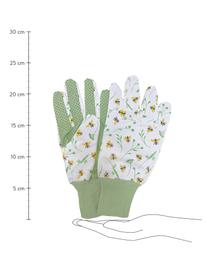 Tuinhandschoenen Bee, 80% katoen, 20% polyester, Wit, groen, multicolour, B 11 cm x H 23 cm