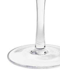 Copas de vino artesanales con relieve Minna, 4 uds., Vidrio soplado artesanalmente, Transparente, Ø 8 x Al 17 cm