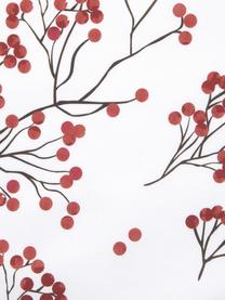 Kussenhoes Berry met wintertakken, 100% katoen, Wit, rood, zwart, B 50 x L 50 cm