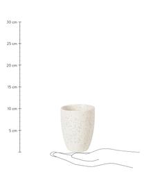Mugs rustiques faits main Nordic Vanilla, 6 pièces, Grès cérame, Blanc crème, moucheté, Ø 8 x haut. 10 cm, 250 ml